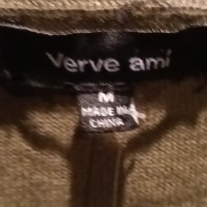 NWT Verve ami olive l/s ribbed open cardigan Size Medium